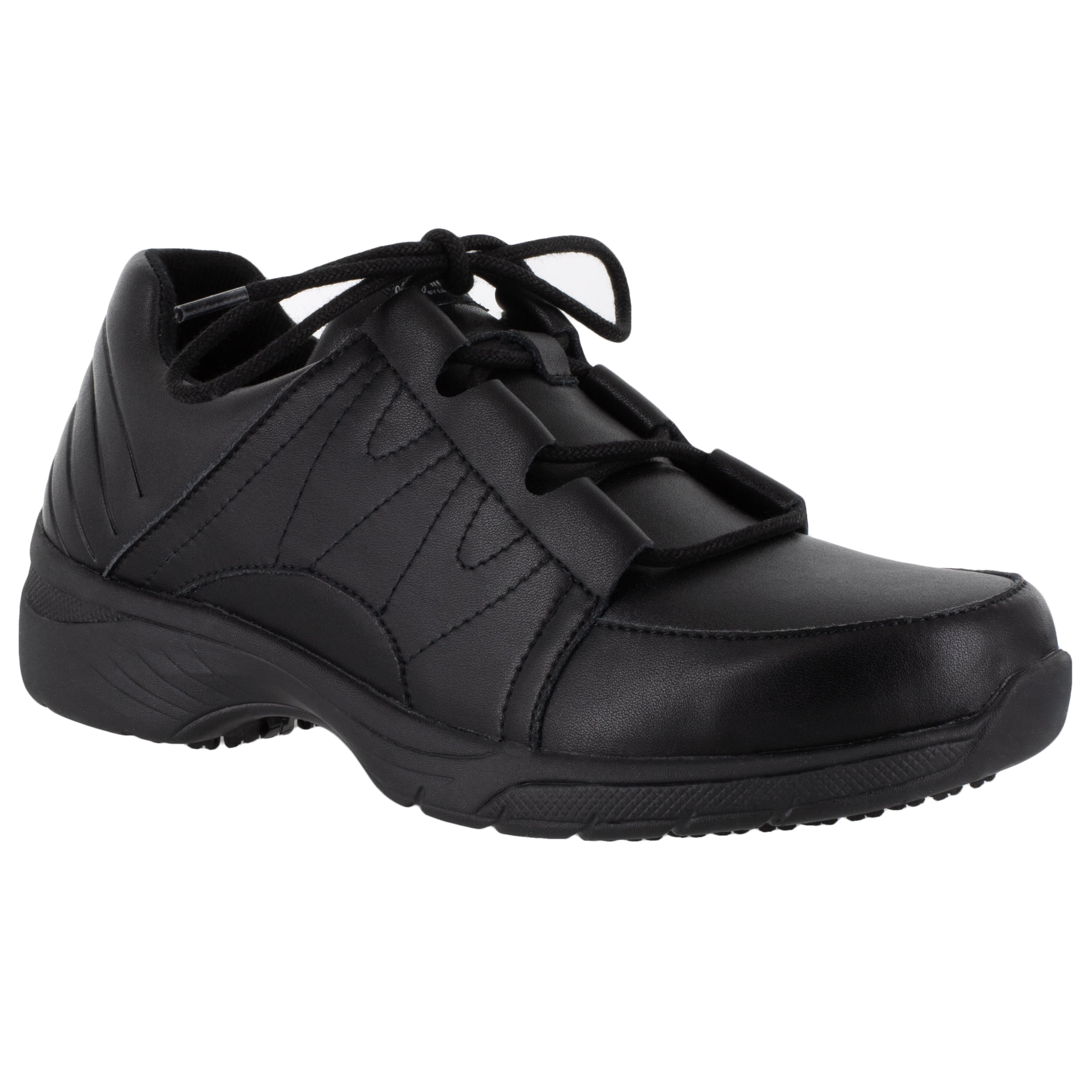 solid black slip resistant shoes