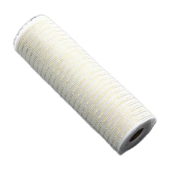 witspace Christmas Mesh Ribbon for Wreath Silver Decor Mesh Christmas Metallic Mesh Crafts Supplies for Xmas Tree Garland Staircase Mailbox Centerpiece Swag (10 Feet)