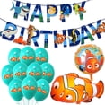 thumbnail image 2 of juego de globos de látex con forma de pez Buscando a Nemo, juguetes con globos de aire marino, pancarta con temática hawaiana, suministros para fiesta de cumpleaños, 2 of 5
