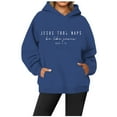 thumbnail image 2 of WENWU Women's Sweatshirts Hoodies Long Sleeve Hoodie Pullover Hoodies Oversized Hoodie for Women Blue Hoodie Women Fall Clothing Preppy Teen Clothes, 2 of 3