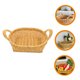 thumbnail image 5 of Homoyoyo Cesta Tejida Para Y Pan Color Marrón Claro Con Rústico Para Y Cocina, 5 of 8