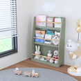 thumbnail image 4 of 3 Tier Kids Book Shelf for Kids, Kids Book Rack, Book Rack Organizer, Book Display Shelf for Bedrooms, Playrooms, and Classrooms, Sage, 4 of 9