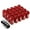 Red, variant on J2 Engineering LN-T7-023-125-RD J2 Engineering 7075 -T6 Forged Aluminum M12 x 1.25 20Pcs 40mm Height Open -End Lug Nut Sets w / Socket Adapter Red