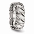 thumbnail image 4 of Titanium Polished Diamond Cut Ring Size: 11; for Adults and Teens; for Women and Men, 4 of 6