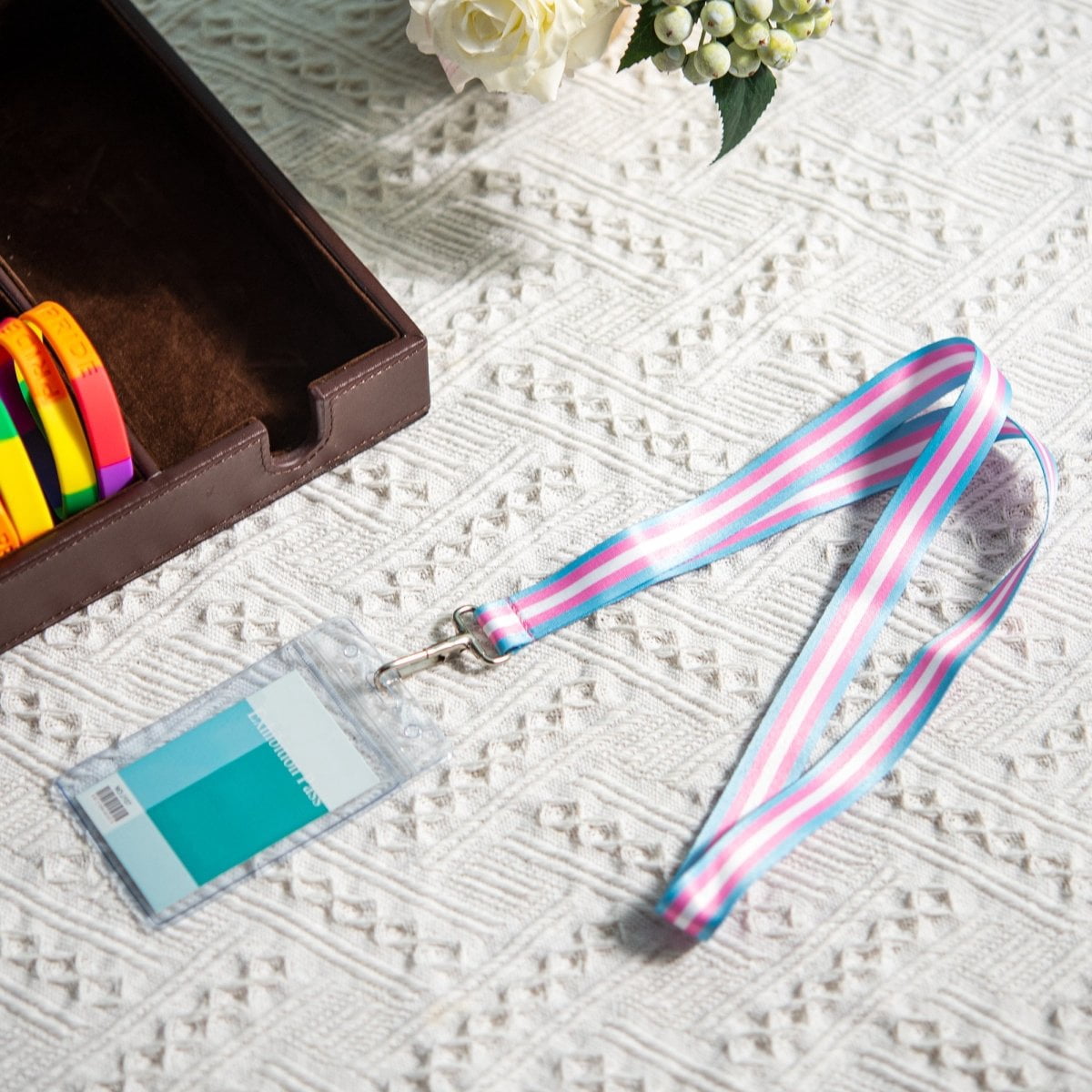 Bulk Transgender Flag Gay Pride Lanyards (25 Lanyards)