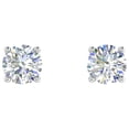 thumbnail image 3 of 1/4 Carat 4-Prong Set Diamond Stud Earrings in 14K White Gold (I1-I2 Clarity), 3 of 4
