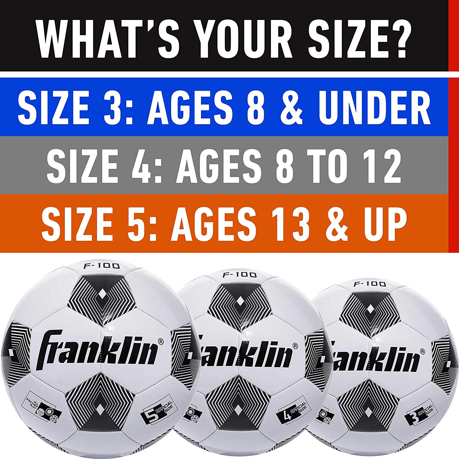 Franklin Sports Comp 100 6-Pack of Soccerballs and Pump - Walmart.com