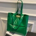 thumbnail image 4 of Padded Handbag Lady Lattice Solid Color Top-handle Bag Large Capacity Luxury, 4 of 7