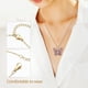 thumbnail image 3 of Collar con colgante de mariposa de 2 piezas, cadena de diamantes de imitación, bonita joyería de mariposa para mujer, collares de mariposa a juego, 3 of 7
