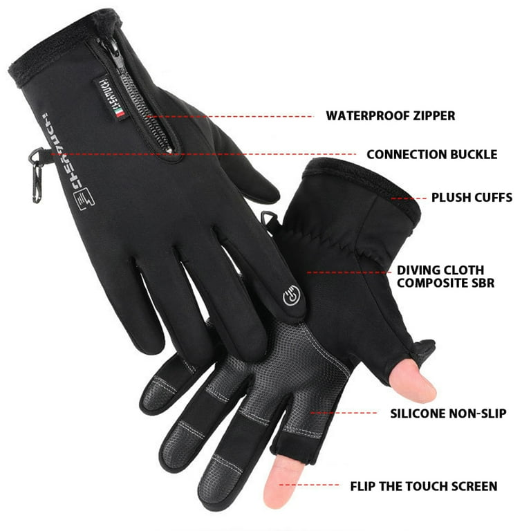 Neoprene Ice Fishing Gloves for Fly Fishing Hiking Running buy with  delivery