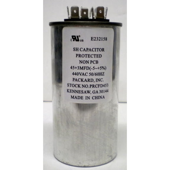 Titan Pro Run Capacitor, Round, 45 3 Mfd, 370V-440V, TRCFD453