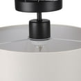 thumbnail image 2 of 1-Light Matte Black Flush Mount Ceiling Light with White Linen Shade, 66000023, 2 of 8