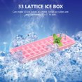 thumbnail image 1 of Juego de moldes para cubitos de hielo de 4 piezas Modelo para hacer hielo de grado alimenticio (33 rejillas rosa) Ndcxsfigh Nuevos Originales, 1 of 9