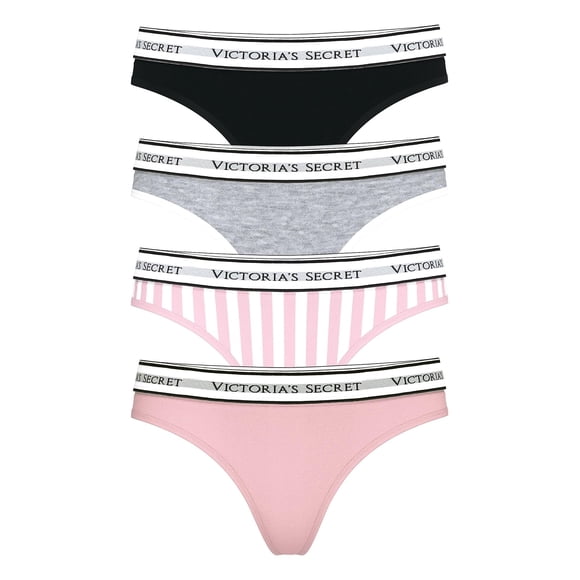Pack de 5 Tangas de Algodón con Logo Victoria's Secret para Mujer XL