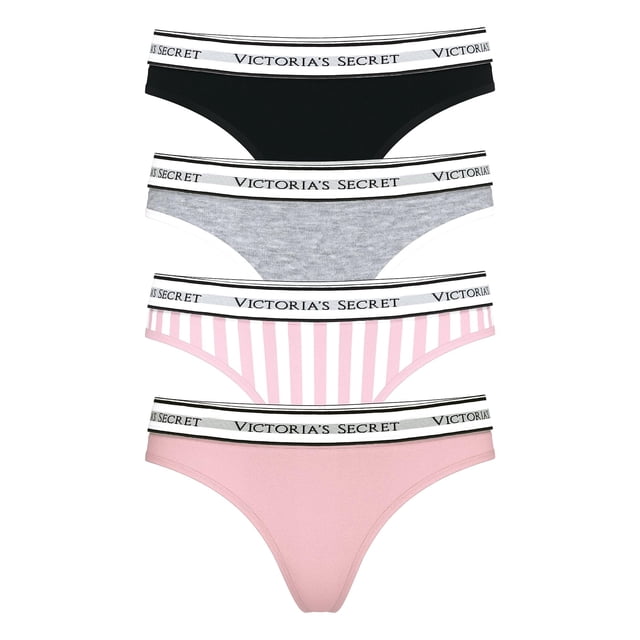 Pack de 5 Tangas de Algodón con Logo Victoria's Secret para Mujer XL