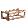 thumbnail image 1 of GUOOL Porte-Bouteilles Moderne Debout Simple Multicouche Support de Table en Bois 2 Niveaux, 1 of 9