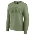 thumbnail image 2 of Women's Fanatics Olive New York Knicks Elements Flow Pullover Sweatshirt, 2 of 7