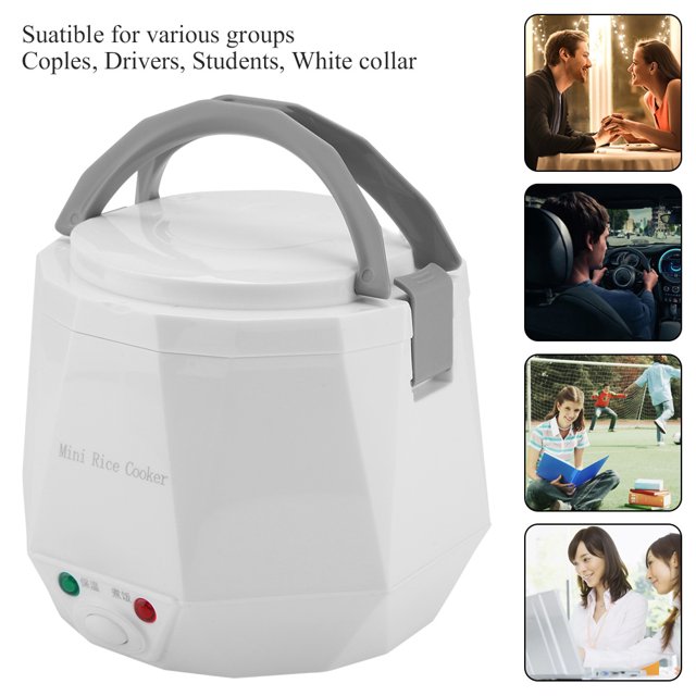 Electric Rice Cooker For Car Food Steamer Portable Rice Cooker Multifunctional Rice Cooker 12V 100W 1.3 L Electric Portable Multifunctional Rice Cooker Food Steamer For Car