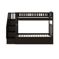 thumbnail image 3 of AFI Westbrook Staircase Bunk Twin over Twin with Twin Size Urban Trundle Bed, Espresso, 3 of 9