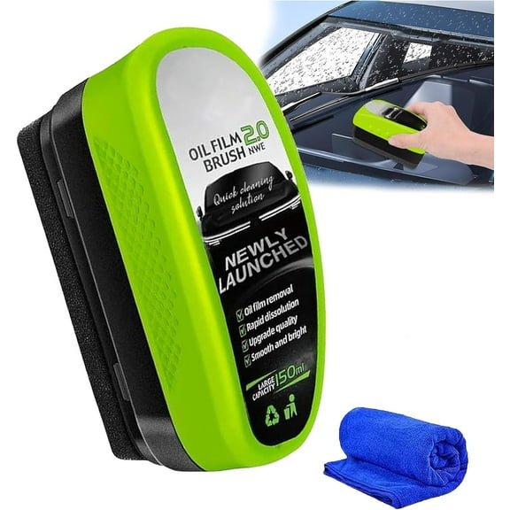 Laixa Glass Cleaner, Clearvision Car Windshield, Upgrade Automotive Oil Film Cleaning Brush, Car Windshield Cleaner, for Cars, Improves Clarity and Visibility (1 PCS)