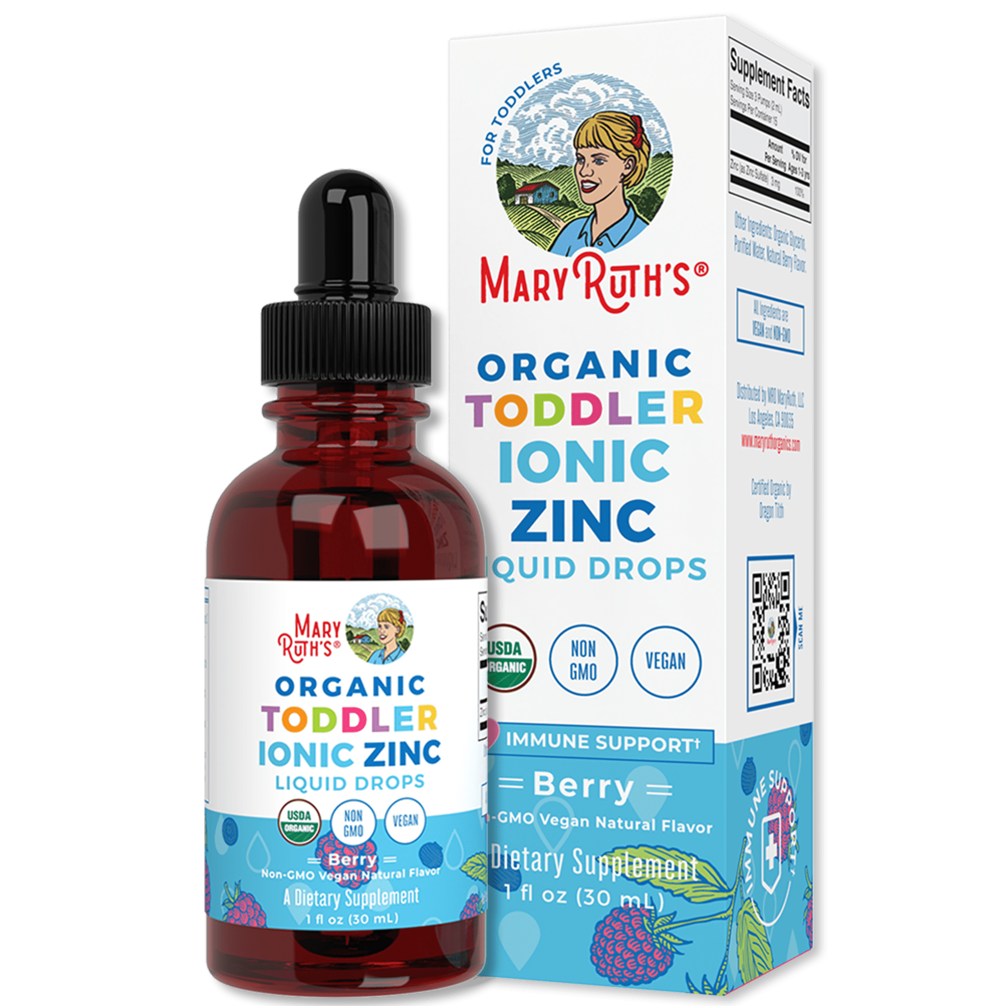 MaryRuth's Organic Toddler Ionic Zinc, Liquid Drops, 1 fl oz, Immune Support Supplement