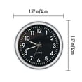 thumbnail image 2 of Reloj analógico adhesivo para coche, pequeño reloj luminoso para salpicadero, barco, bicicleta, hogar (negro), 2 of 5