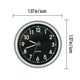 thumbnail image 2 of Reloj analógico adhesivo para coche, pequeño reloj luminoso para salpicadero, barco, bicicleta, hogar (negro), 2 of 5