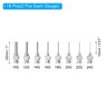 thumbnail image 2 of Uxcell 16 Pcs Diferentes Calibres Aguja de Punta Romo de 0.5 Pulgadas para Recarga de Adhesivos Líquidos Tintas, 2 of 6