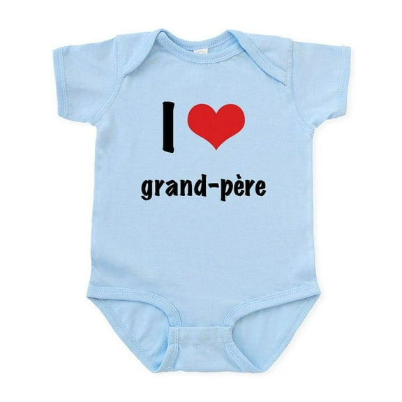 CafePress - I 'Heart' Grand Pere Bodysuit - Baby Light Bodysuit, Size Newborn - 24 Months