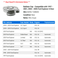 thumbnail image 2 of Radiator Cap - Compatible with 1997 - 2001, 2004 - 2005 Ford Explorer 4-Door 1998 1999 2000, 2 of 2