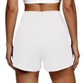 thumbnail image 3 of QTBIUQ Skort for Women Mid Waist Side Tie Casual Skirt Shorts Comfort Solid Color Summer Skorts with Shorts Built In, 3 of 6