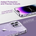 thumbnail image 7 of JETech Glitter Case for iPhone 14 Pro Max 6.7-Inch, Bling Sparkle Shockproof Phone Bumper Cover, Cute Sparkly for Women and Girls (Clear), 7 of 7