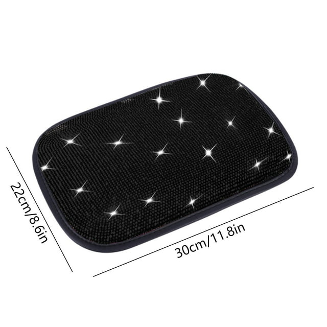 Housse de Protection pour Accoudoir de Voiture Noir Incrusté avec Support Clignotant pour Intérieur du Véhicule