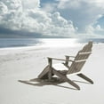 thumbnail image 2 of Bay, Noah 26x26 Black Ornate Wood Framed with Double Matting Museum Art Print Titled - Solitary Beach Chair, 2 of 4