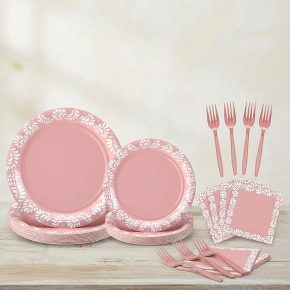 Light Pink Cielito Lindo Party Decoration Platos De Barro Mexicanos Fiesta Paper Plates Napkins Forks Tableware Set for Party Birthday Wedding Supplies