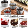 thumbnail image 4 of 12 Tazas de Salsa para Mojar de Acero Inoxidable de 2 Onzas, Mini Tazones para Salsa, Tazas de Condimentos de Metal Reutilizables, Recipientes para Moldes (Plateados), 4 of 6