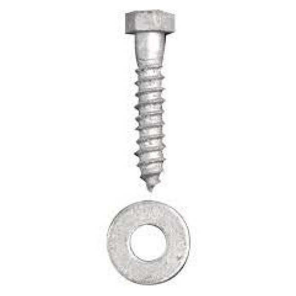 5/16" x 3" Hot Dipped Galvanized Lag Screws w/Flat Washers, Grade A, Quantity 100- by DyGTyX,