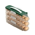 thumbnail image 1 of Product Classification Rack Storage 2 – Egg Holder For Fridge Automatic Rolling Egg Organizer 3-Tier Stackable Kitchen Container With Lid for Refrigerator, 1 of 6