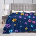 thumbnail image 6 of ZNDUO Cartoon Dog Paw Pattern Throw Blanket, Lightweight Cozy Soft Throw Blanket for Couch, 60"x50" Throw Blankets for Bed, 6 of 8