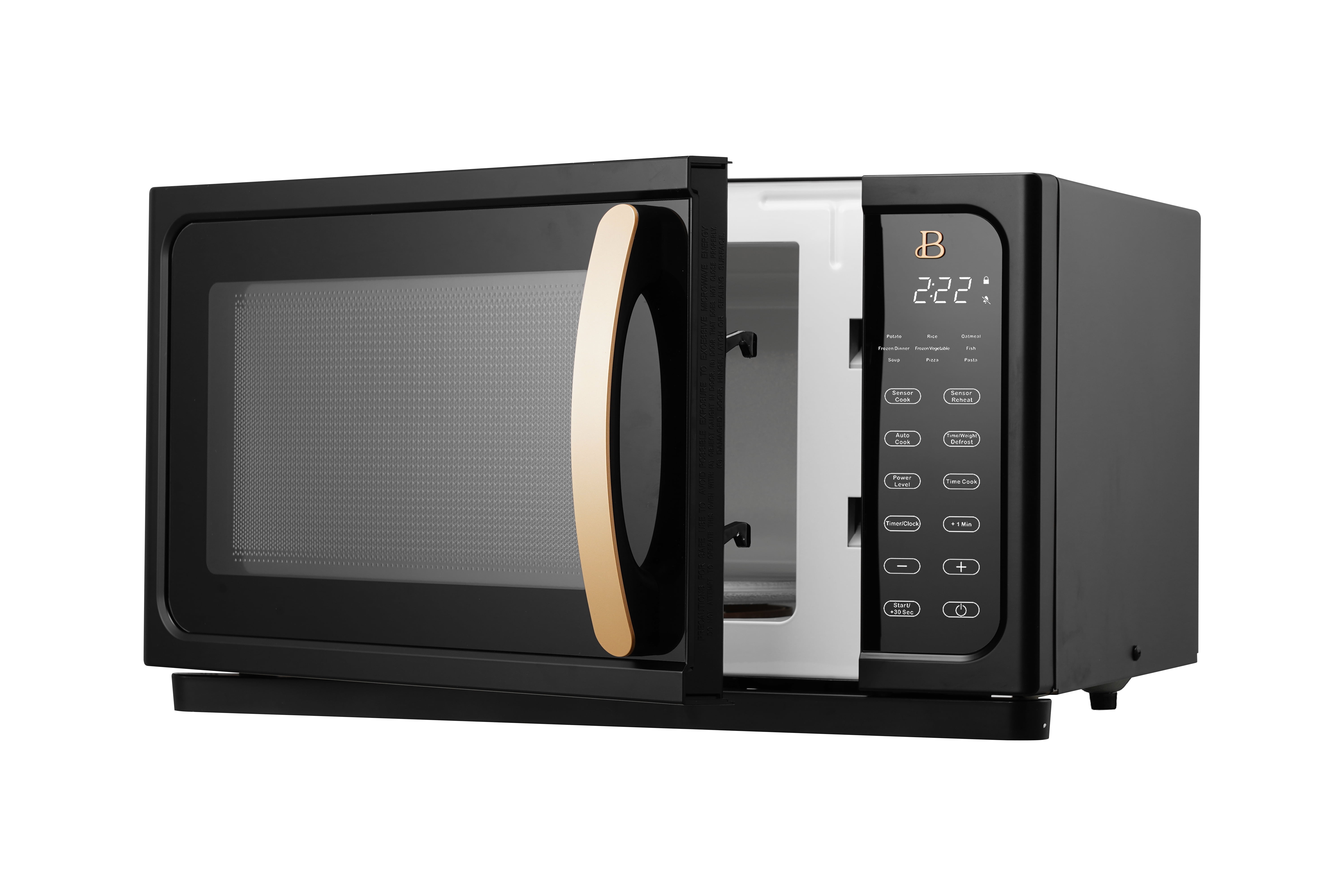 Beautiful 1.1 Cu ft 1000 Watt, Sensor Microwave Oven, Sesame Black by Drew  Barrymore, New