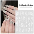 thumbnail image 3 of Happydeer Nail Sticker Elegant Hand-Painted Flower Butterfly Long-Lasting Ins Style Nail Art Decals Women Accessories, 3 of 13