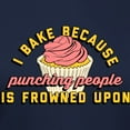 thumbnail image 3 of CafePress - I Bake Because Punching Pe Women's Classic T Shirt - Women's Traditional Fit Dark T-Shirt, 3 of 4