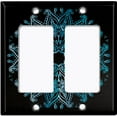 thumbnail image 6 of Metal Light Switch Plate Cover Teal Black Mandala Circle Tile Pattern MDL007, 6 of 13