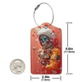 thumbnail image 4 of Pofeuu Space Skeleton Art Print Luggage Tags, Privacy Cover ID Label with Stainless Steel Loop and Address Card for Travel Bag Suitcase-2 PCS, 4 of 5