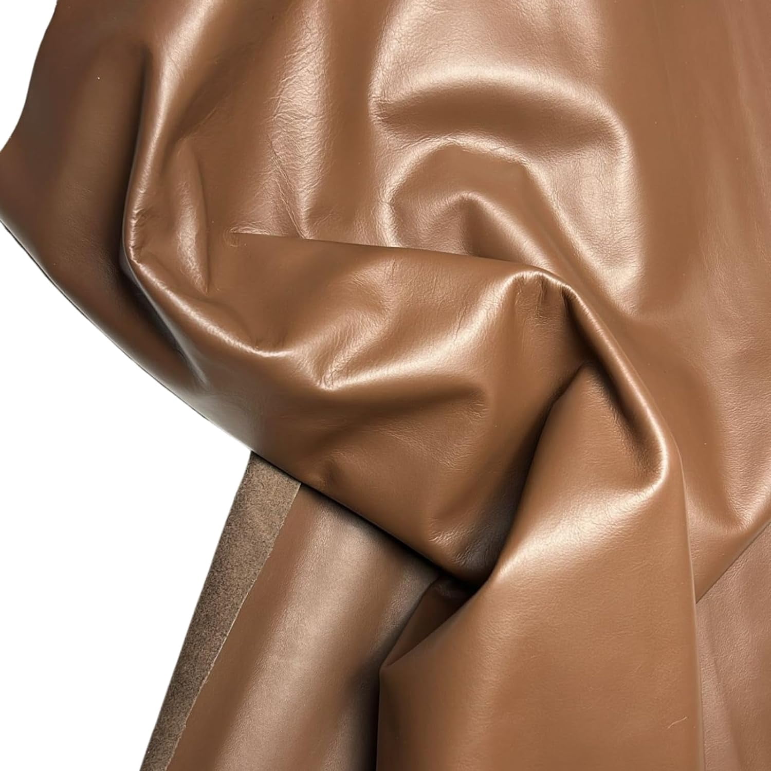 ArtisanCowhides Soft Natural Full Grain Cowhide Nappa Leather for Crafts Projects– Copper Brown 9-10 SqFt - 2.5 oz - 3.0 oz (1.0 to 1.2mm