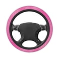 thumbnail image 4 of YFYANG Universal Elastic Pink Textured Background Car Steering Wheel Cover, Non-Slip Sweat Absorbent, 4 of 8
