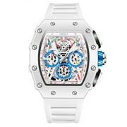 Mens Automatic Watch Multifunctional Fashion 30M Waterproof Quartz Mens Watches Silicone Band Sports Watch