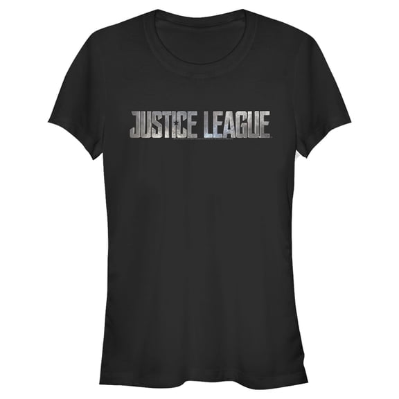 Junior's Zack Snyder Justice League Small Stone Logo  Graphic Tee Black 2X Large
