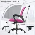 thumbnail image 3 of BestOffice Ergonomic Office Chair Cheap Mesh Back Support Modern Task Rolling for Women, Men, Pink, 3 of 8
