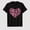 Black-42, variant on Women's Breast Cancer Awareness October Pink Heart Graphic T-Shirt, 100% Cotton Short Sleeve Shirt
